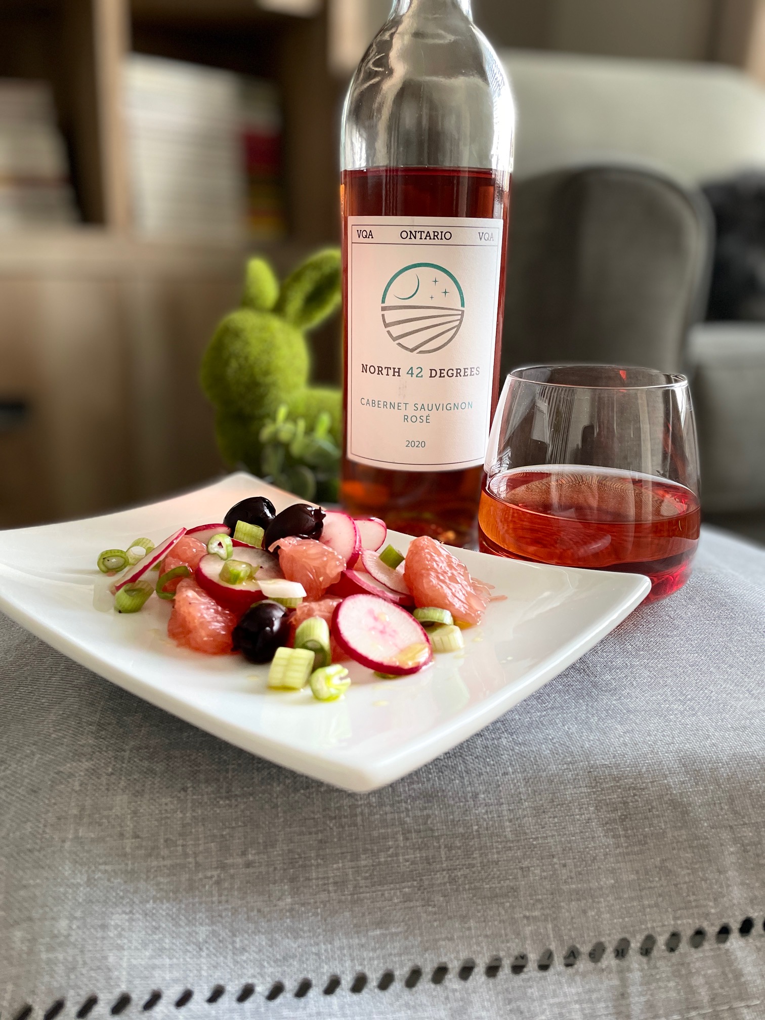 Featured image for “North 42 Degrees Cabernet Sauvignon Rosé with Radish and Grapefruit Salad”