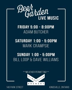 Live Music at the Beergarden @ Kingsville Brewery Beergarden | Kingsville | Ontario | Canada